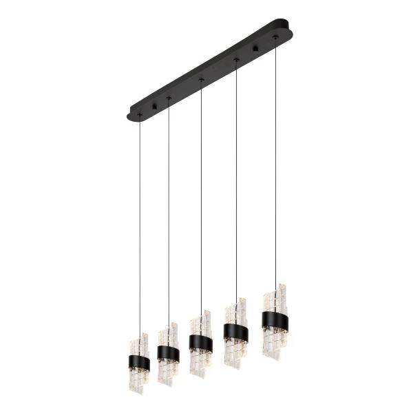 Lucide KLIGANDE - Hanglamp - LED Dimb. - 5x7,8W 2700K - Zwart - detail 4